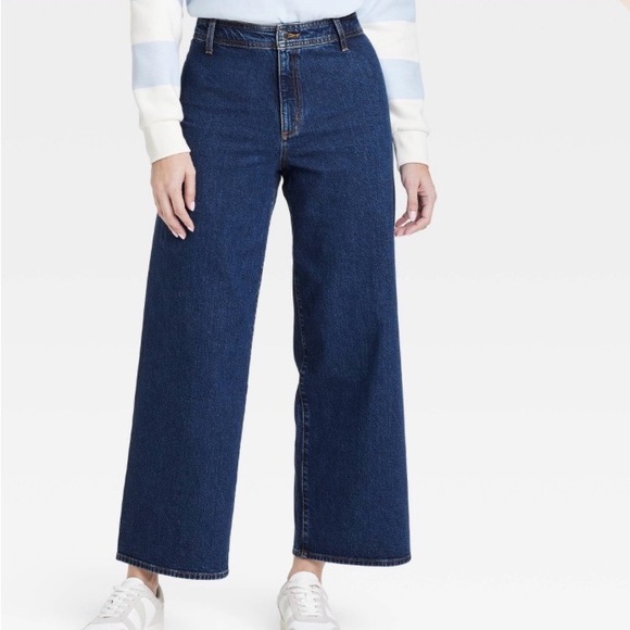 Universal Thread Denim - Universal Thread Sailor Wide-Leg High-Rise Ankle Jeans